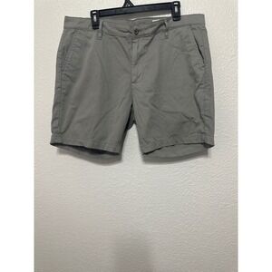 AG Adriano Goldschmied Cipher Slim Fit Shorts Mens Gray Cotton Blend Size 36